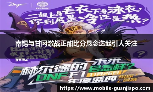 南锡与甘冈激战正酣比分悬念迭起引人关注